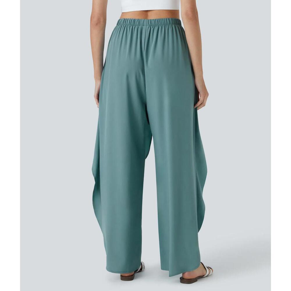 NWT Halara Breezeful™ High Waisted Tie Palazzo Flowy Wide Leg Pants Size Large - Picture 10 of 10